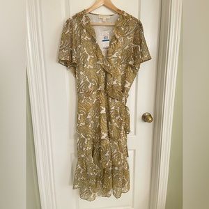 Michael Kors Ruffle Wrap Dress XL